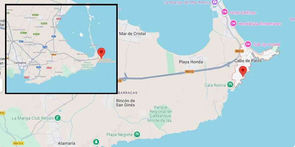 Cabos de Palos location