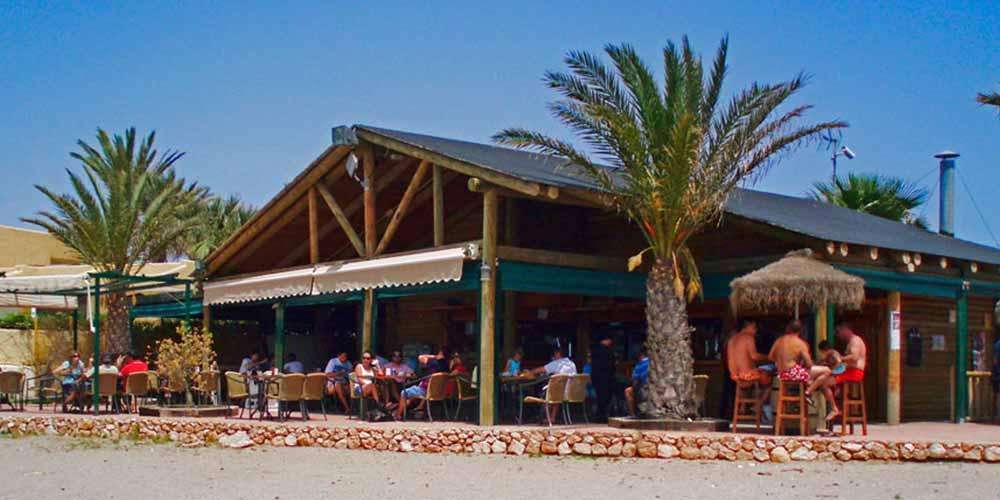 Chiringuito Playa Chica in Playa Chica beach in La Manga, Murcia, Spain
