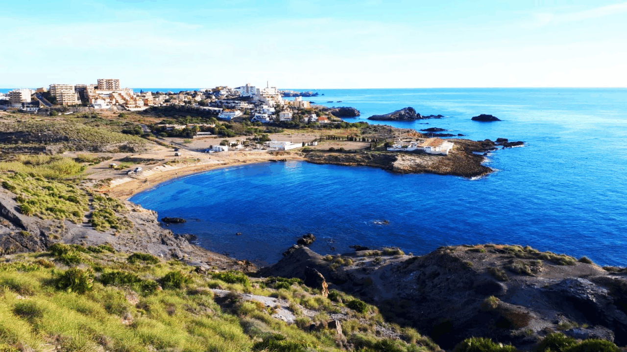 picture of cala reona showing the beach and the cliffs around it