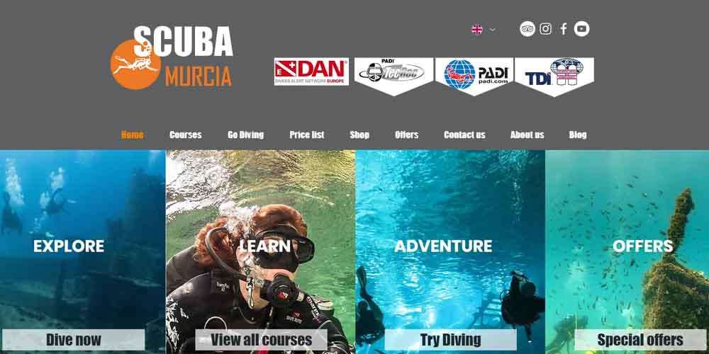 Scuba Murcia main page and official website