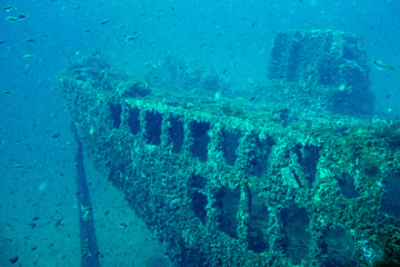 shipwreck in the region of s of Hormigas Islands Marine Reserve, where people can go wreck diving