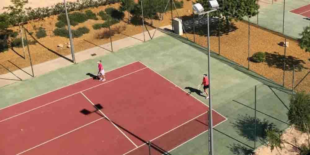 A tennis court in the Hacienda Riquelme Golf Resort