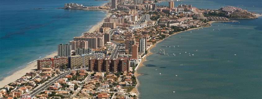 Ample vision of La Manga Del Mar Menor, where San Javier and Playa Mistral is located.