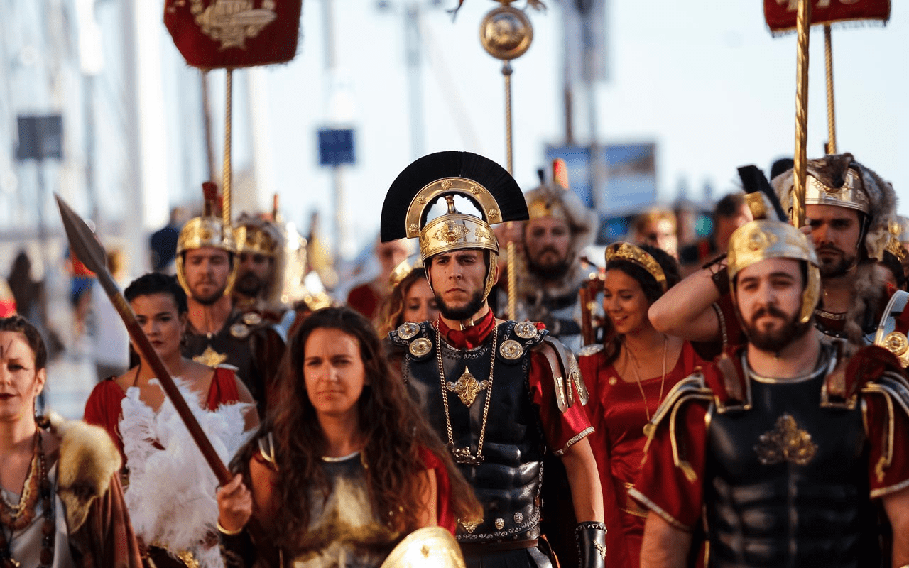 Carthaginians And Romans Festival - dramatic display and then march through town to an encampment 