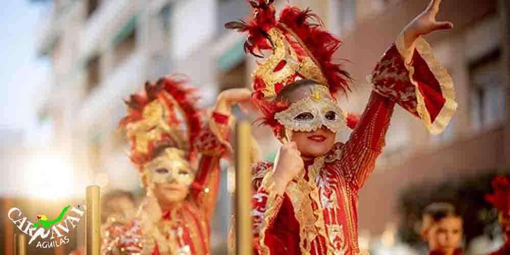 Children celebrating the Aguilas Carnival