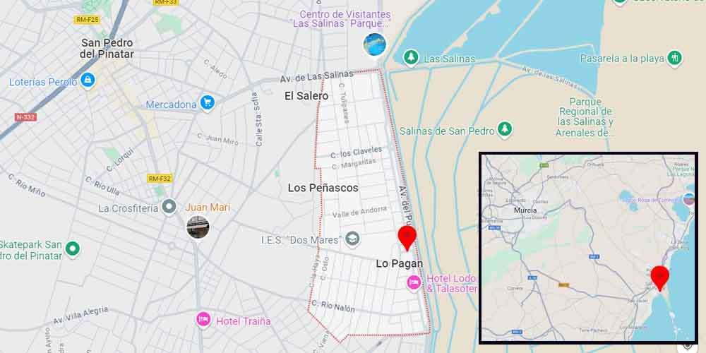 Las Charcas mud bath location 