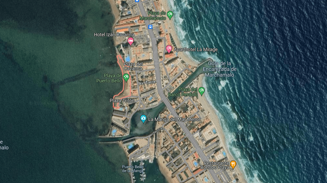 Map of Playa De Puerto Bello