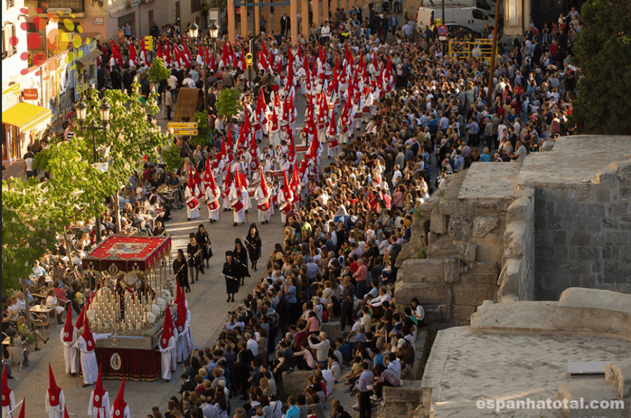Parade of Holy Week In one street of Spain
