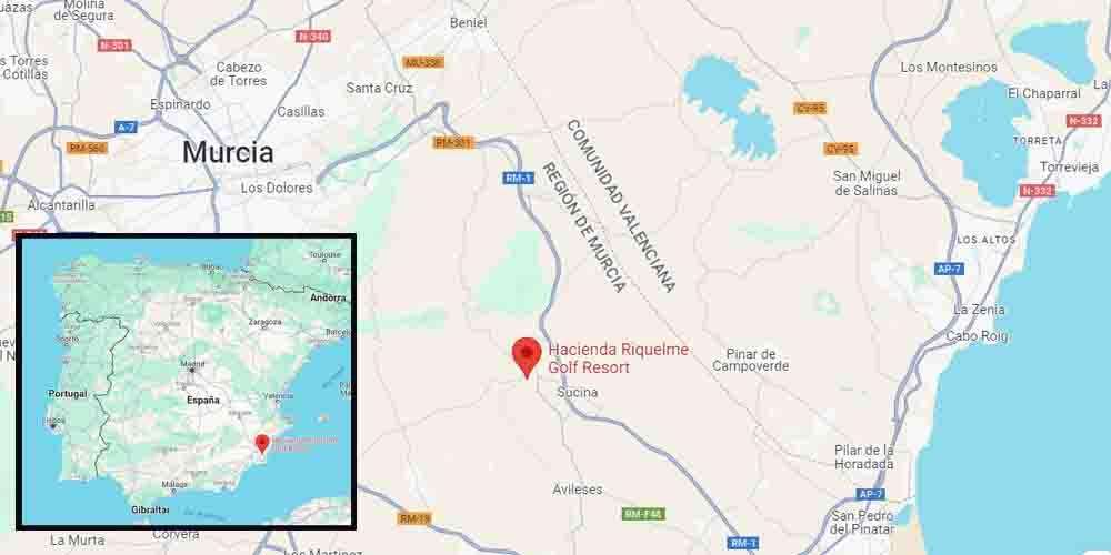 The Hacienda Riquelme Golf Resort Location