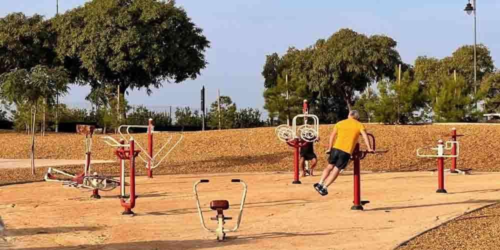 The outdoor gym in the Hacienda Riquelme Golf Resort