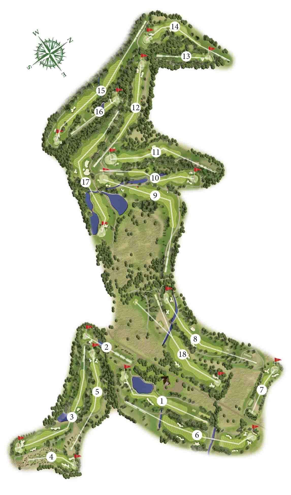 The west course map in La Manga Resort Club
