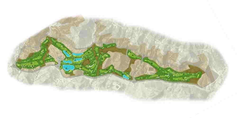 A map of the Águilon Golf Course