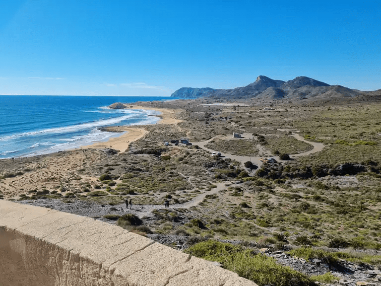 image showing the green fields from Calblanque park