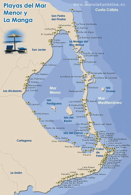 Map of La Manga Del Mar Menor