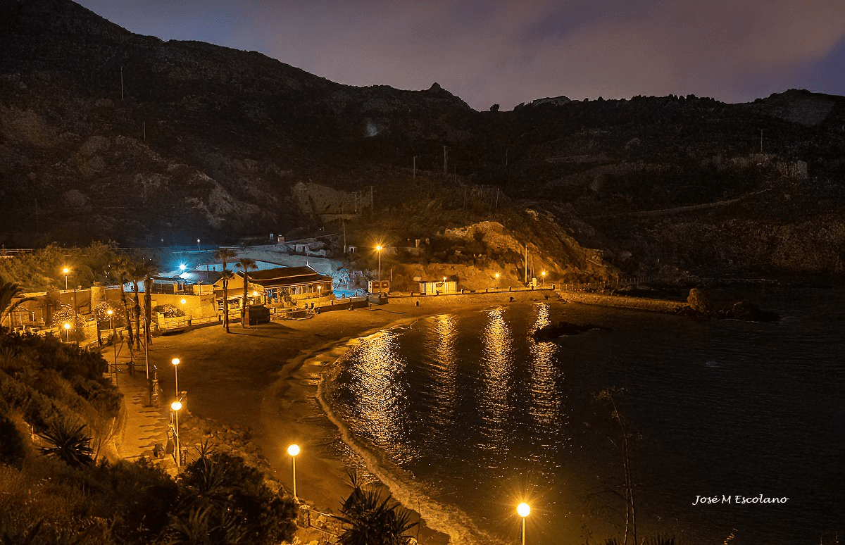 picture of Cala Cortina during night
