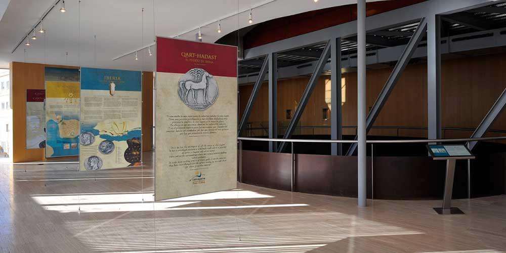 The Exhibition Room inside the Interpretation Center of the Punic Wall