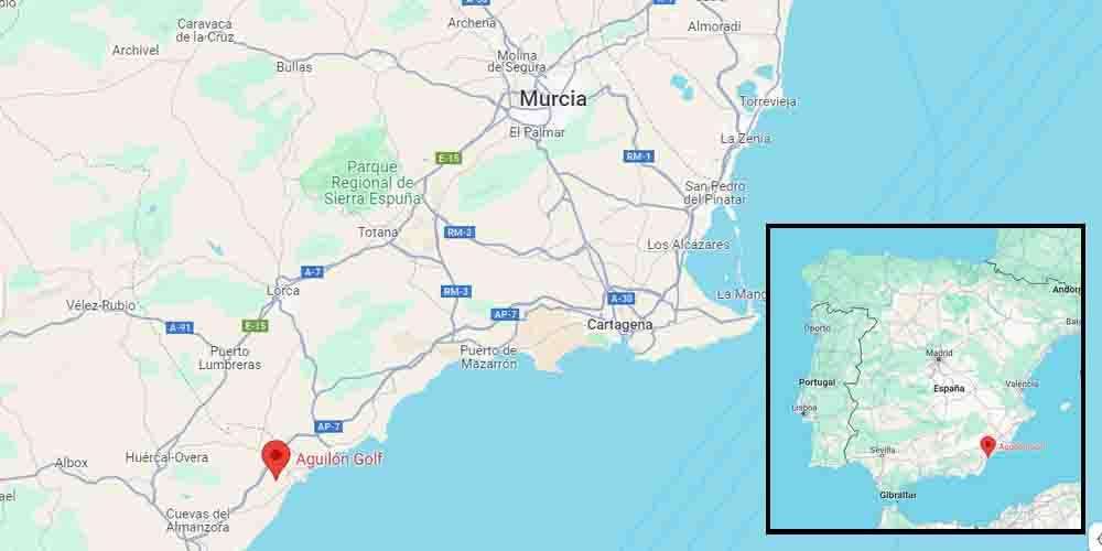 The location of the Águilon Golf Course