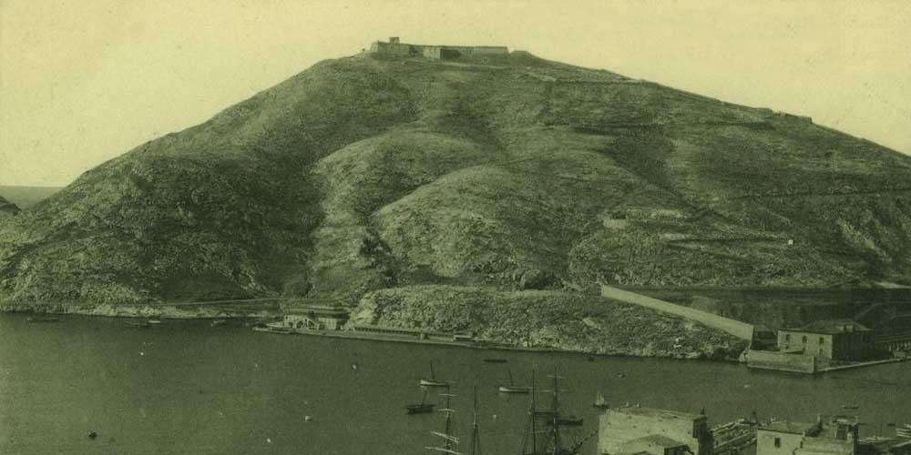 An old photography of the Castle of Galeras