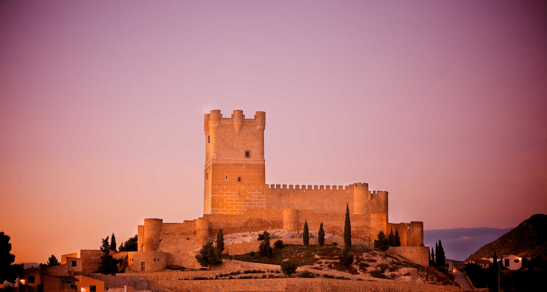 Atalaya castle during sunset