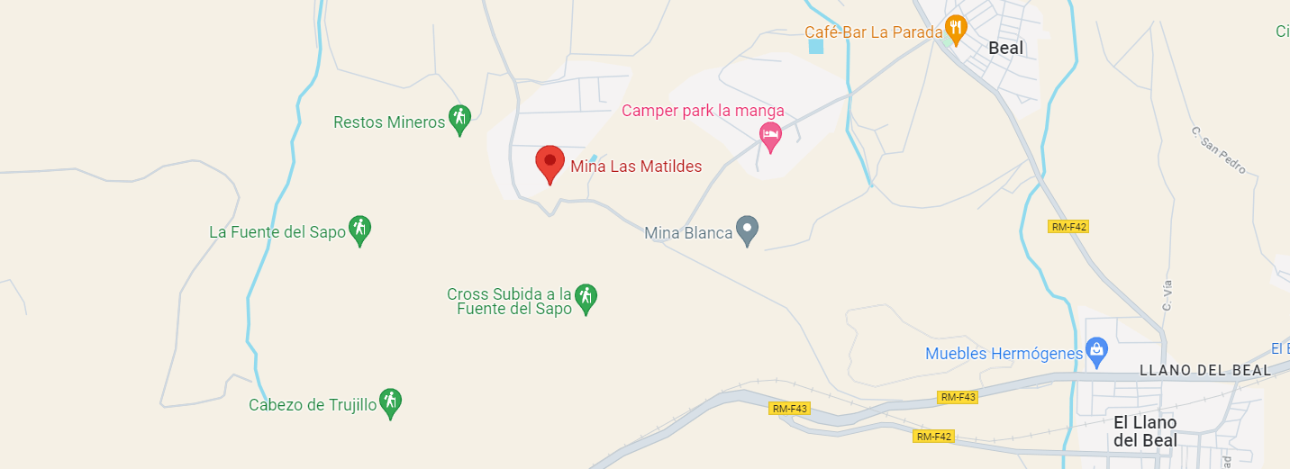 Localization of Las Matildes Mine