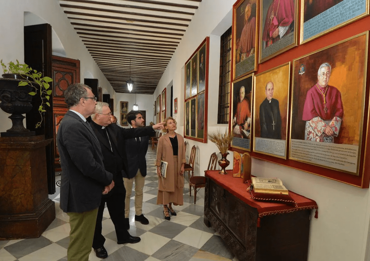 Palace's first floor, and the portraits of all the bishops of the Diocese 
