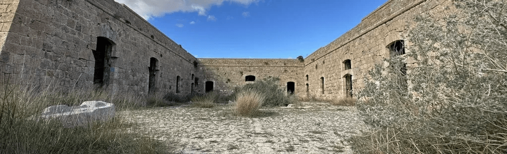 picture taken from inside the Atalaya castle showing a part of the fortress