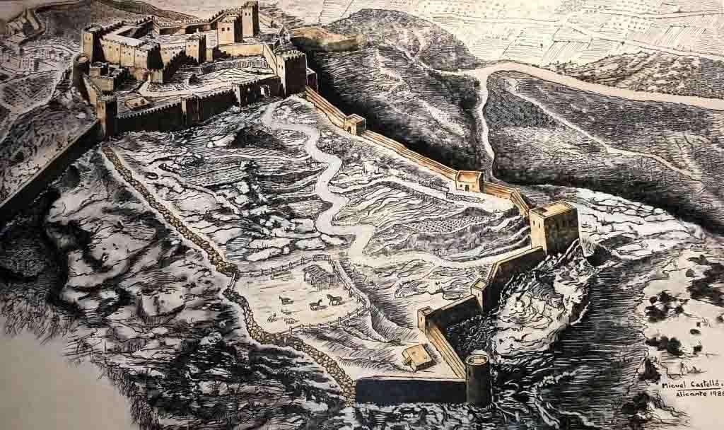 Santa Bárbara castle architectural plan