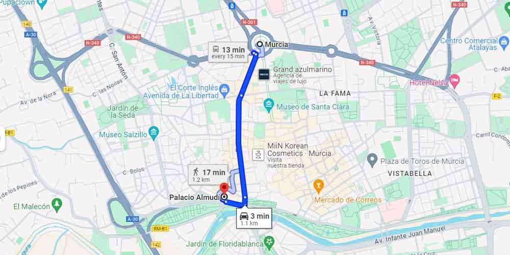How to get to the Palacio Almudí