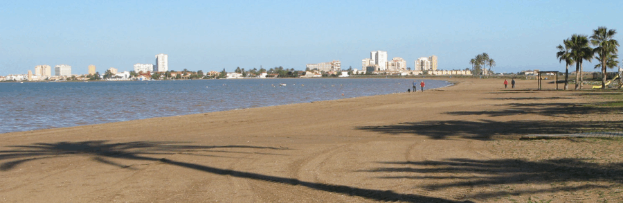 image of Playa Honda showing the shore with the city on the background