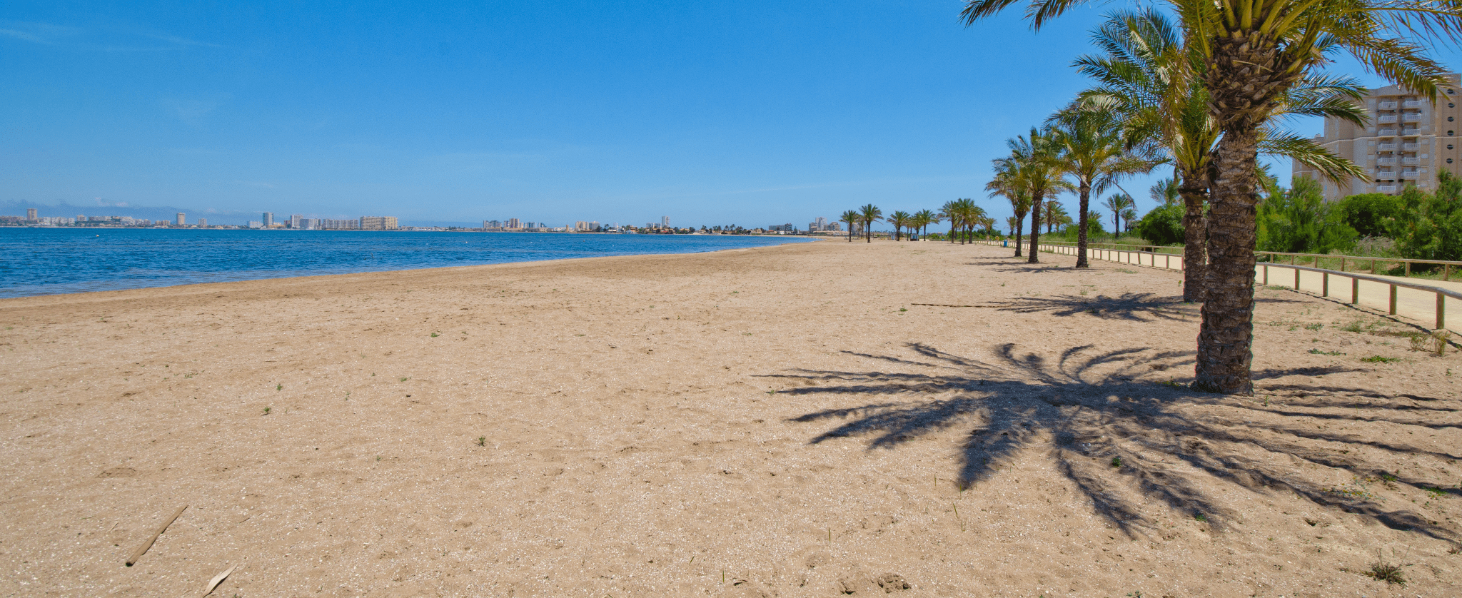 image of the beach showing the crystal clear water