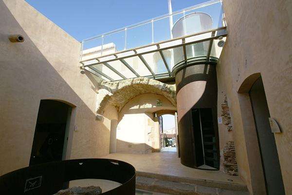 Interior of the entrance to the fort.