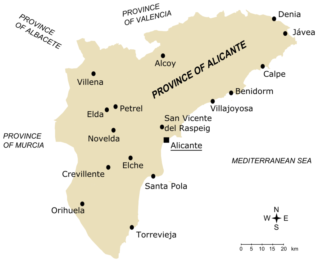 Map of Alicante