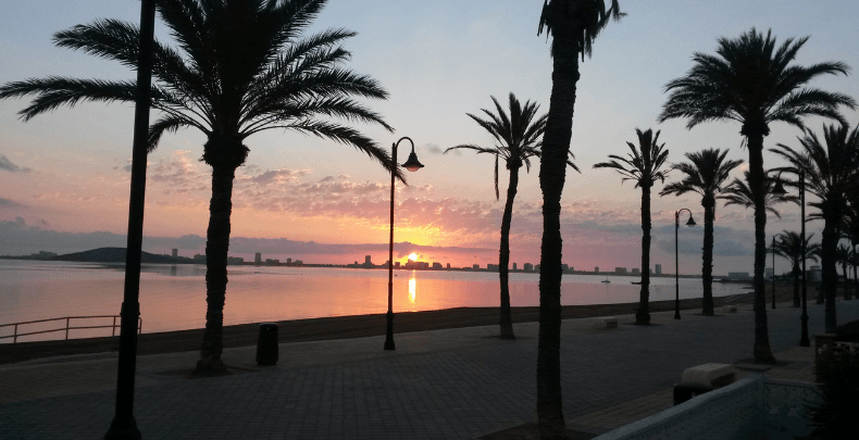 Playa Honda during sunset